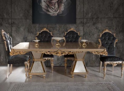 French dining set sofa 4x chairs dining room suite furniture 5 pieces. set